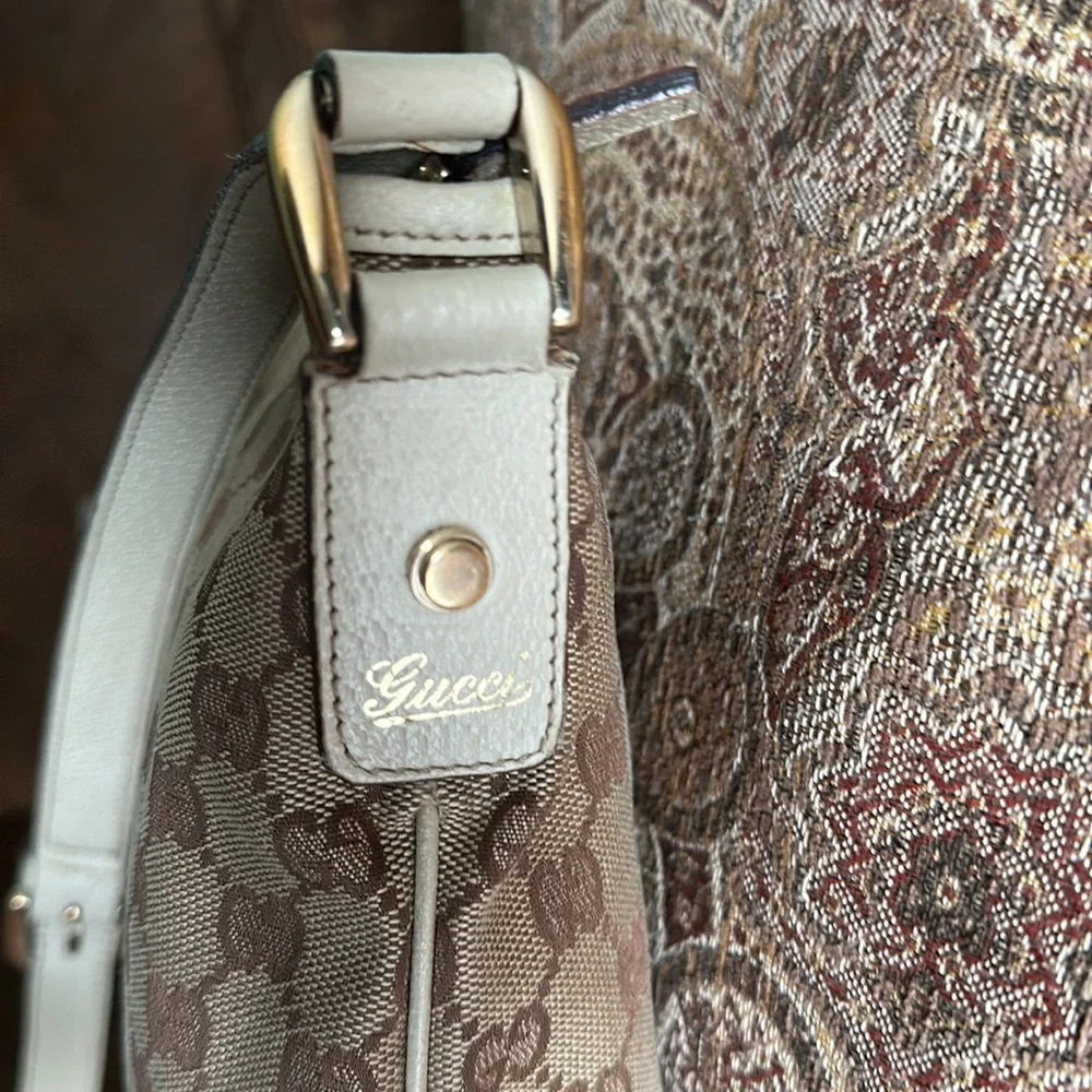 Authentic GUCCI Abbey Guccissima Canvas GG Shoulder Tote Bag - Picture 12 of 16